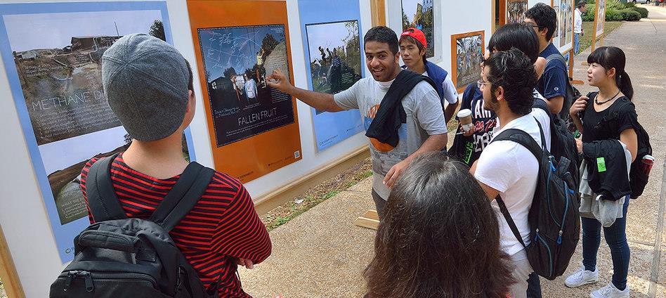 international students attend a food day festival