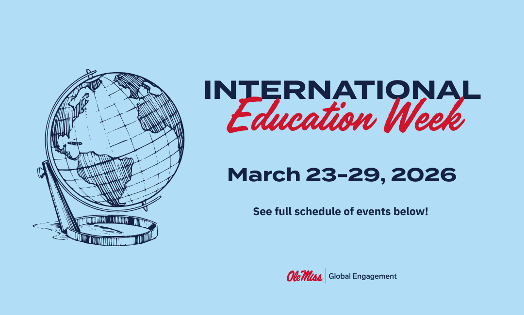 International Education Week, March 23 through 29, illustration of a globe