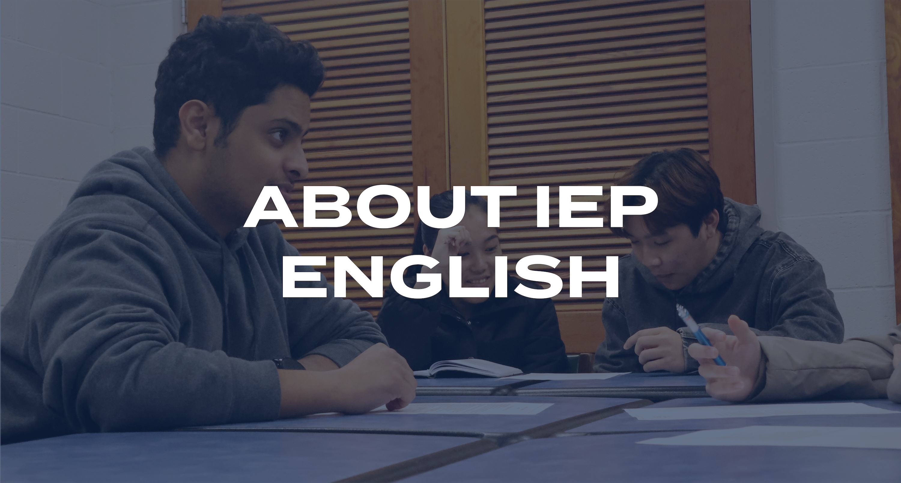 A group of students studies English in a class for the Intensive English Program