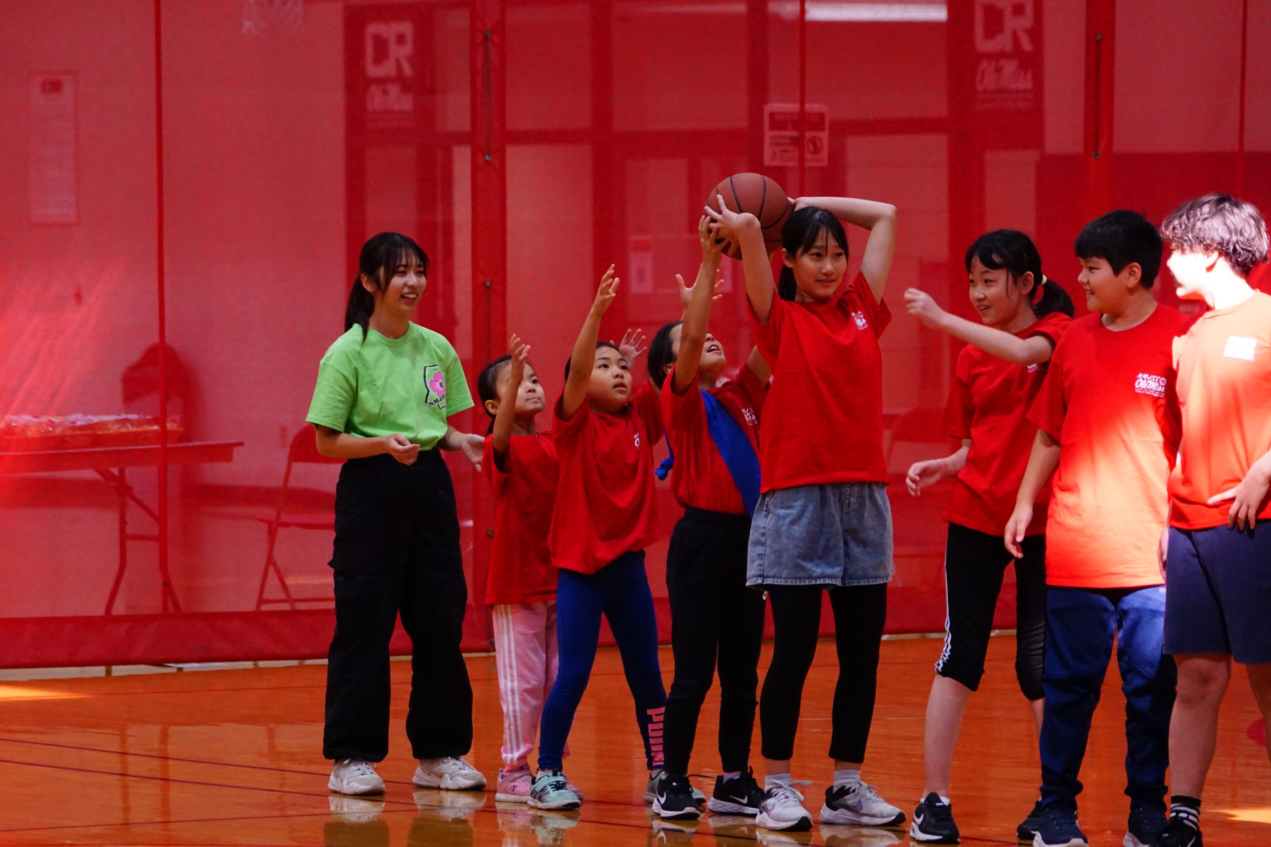 Japanese students participate in sports day