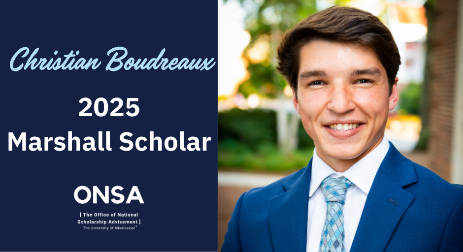 2025 Marshall Scholar: Christian Boudreaux