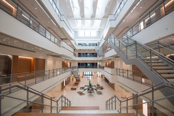 Inside of the Duff Center during construction