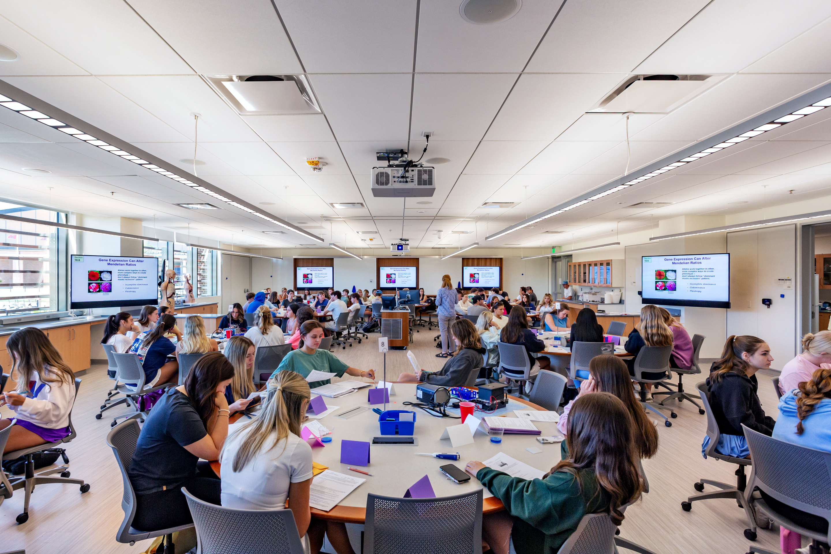 TEAL classroom where 90 students are learning in class