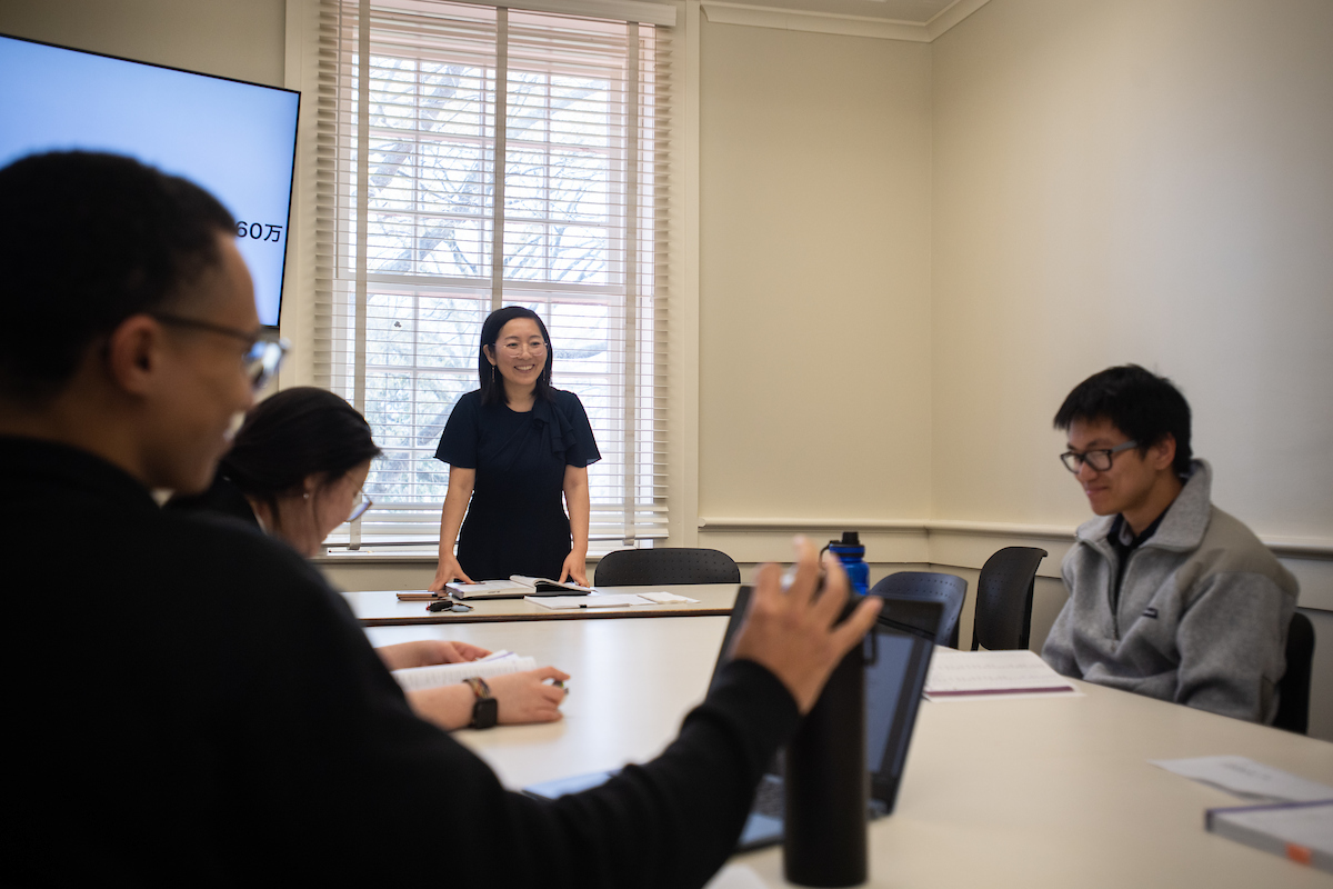 Professor teaching a class