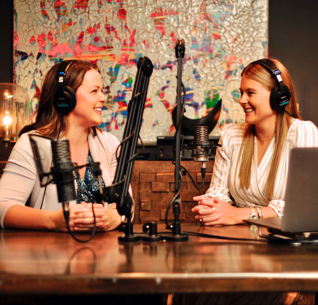 Meagen Rosenthal and Alexis Lee, co-hosts of the Mayo Lab Podcast.