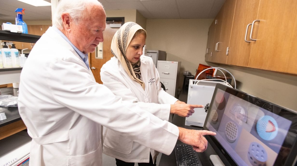 Researchers conducting research
