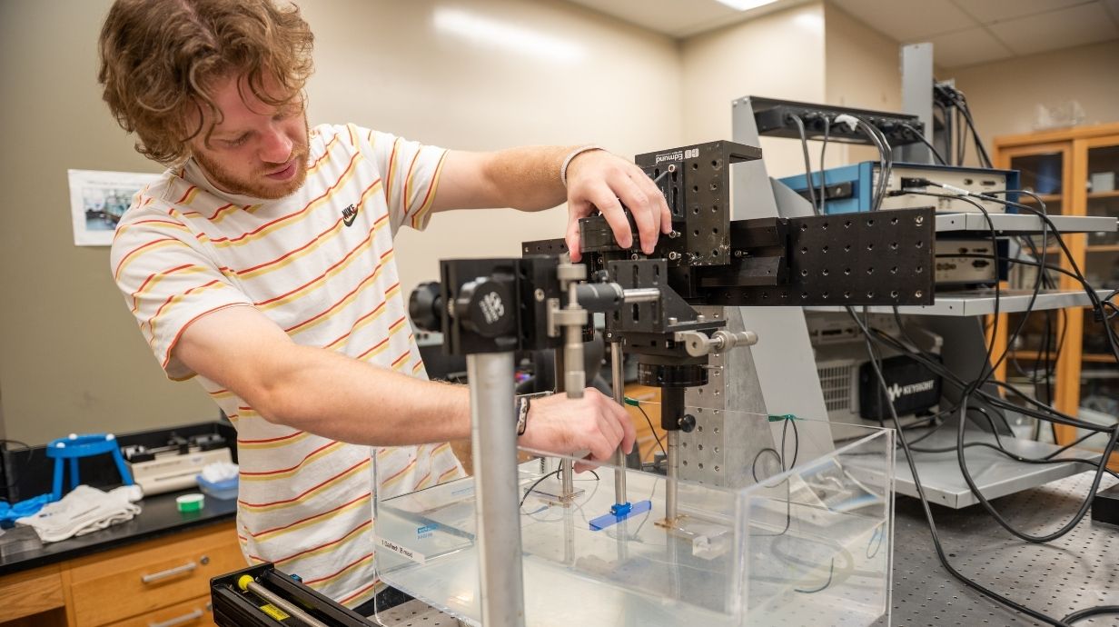 Researcher in lab