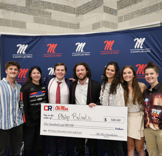 One student employee award winner and 4 supervisors