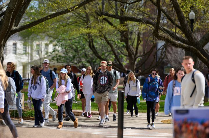 Students Walking to Class