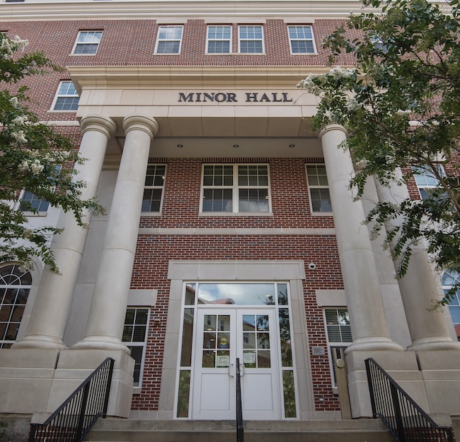 Photo of the outside of Minor Hall 