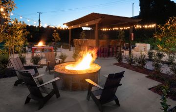 chairs around a fire pit 