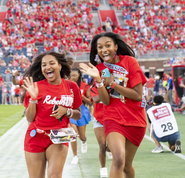 Students participate in Rebel Run.