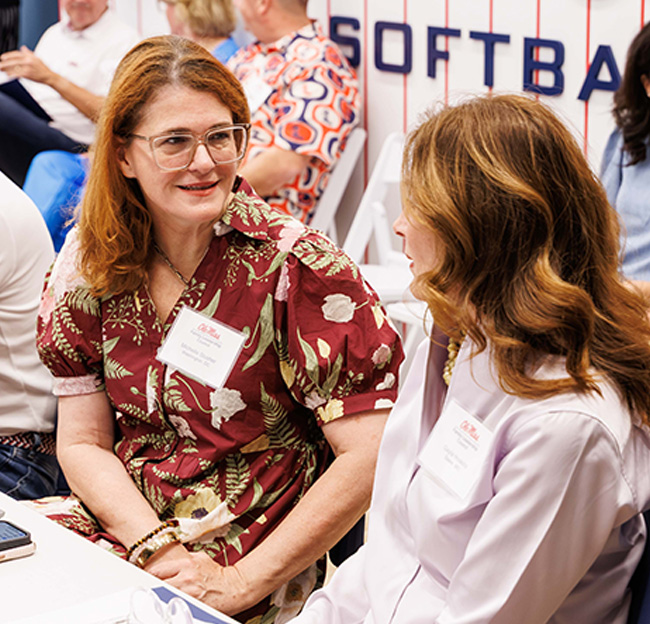 parents greeting at fall reception