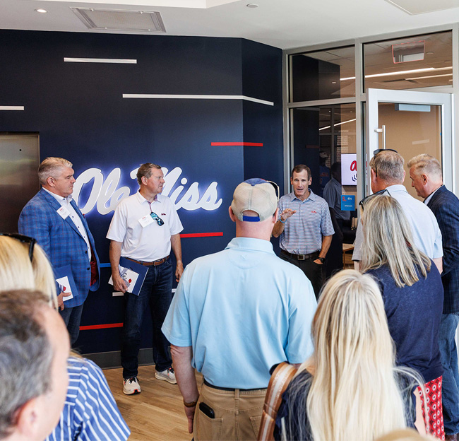 parents meeting with Shannon Singletary at the Ole Miss Softball Complex