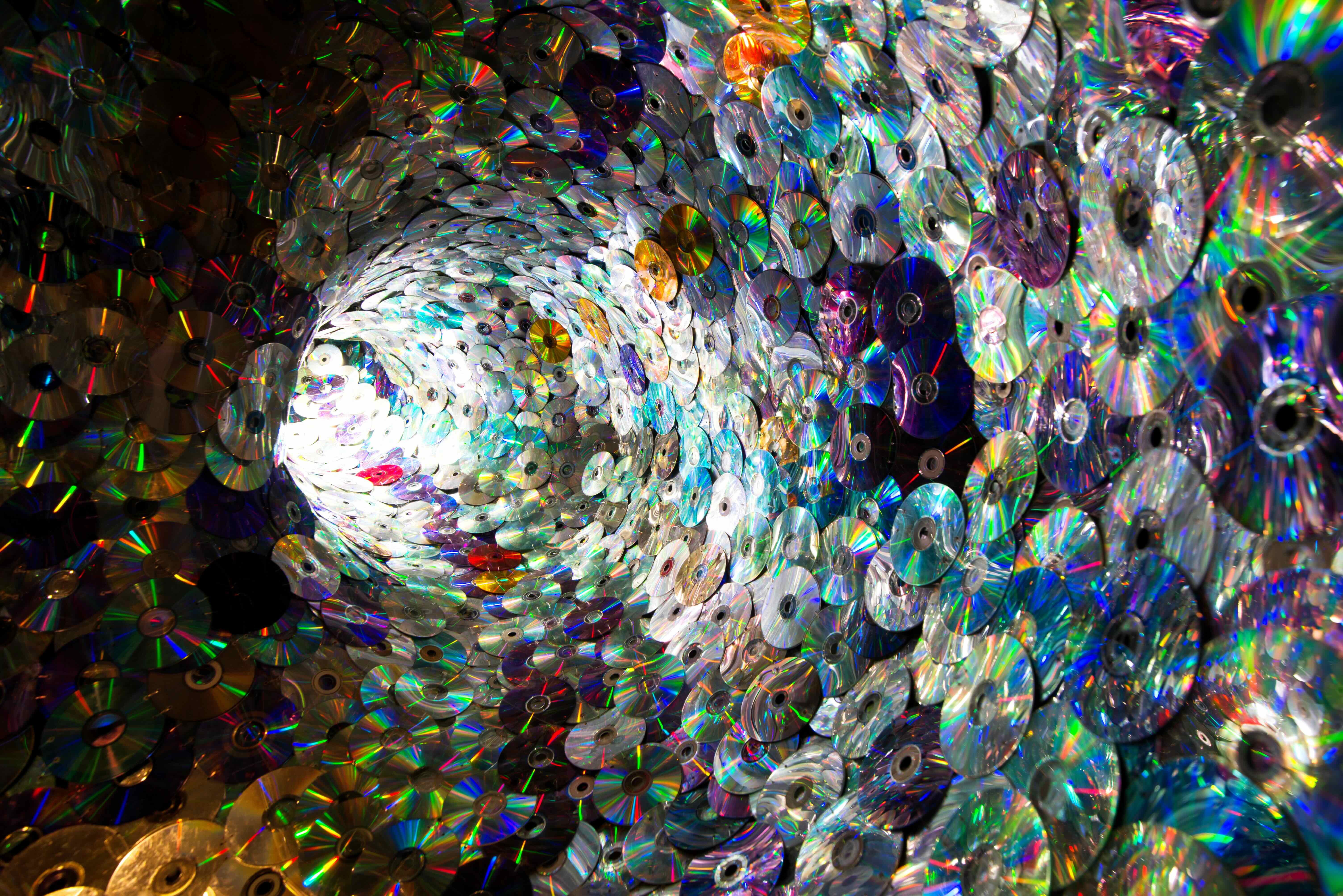A spiral of CDs