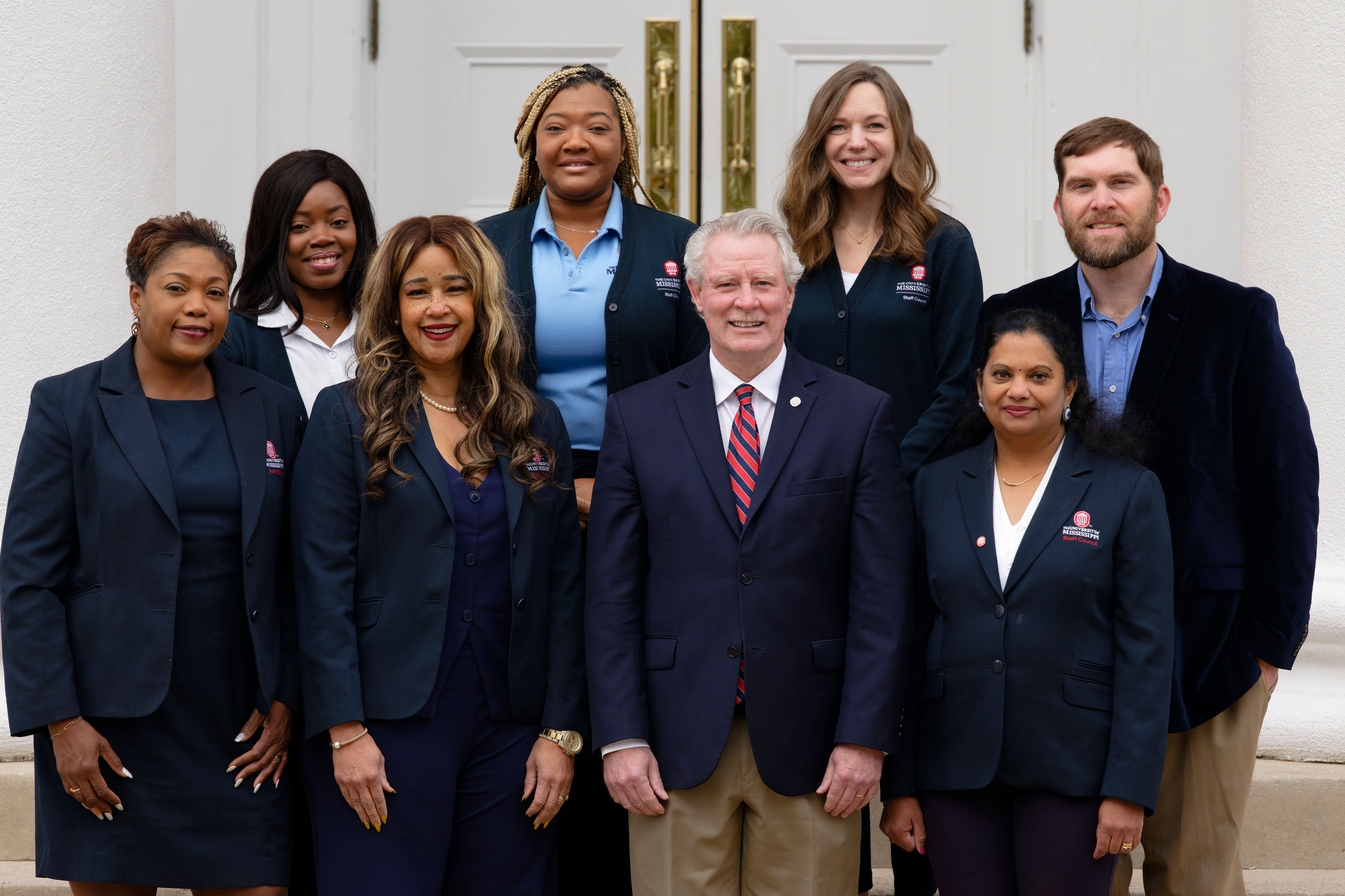 group photo of Executive Board with chancellor