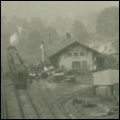 Image of the Oxford, MS depot with the train leaving the station.Howorth Photography Collection. Circa 1920.