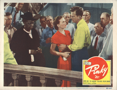 Lobby card numbered 49-607 for 20th Century Fox Film Corporation's 'Pinky' (1949).