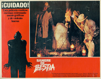 Spanish movie poster for The Beast Within.