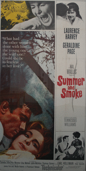 Summer and Smoke. Three-Sheet Poster. 40 inches x 80 inches. 1961.