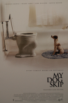 Movie poster.  Advertising poster the movie My Dog Skip.