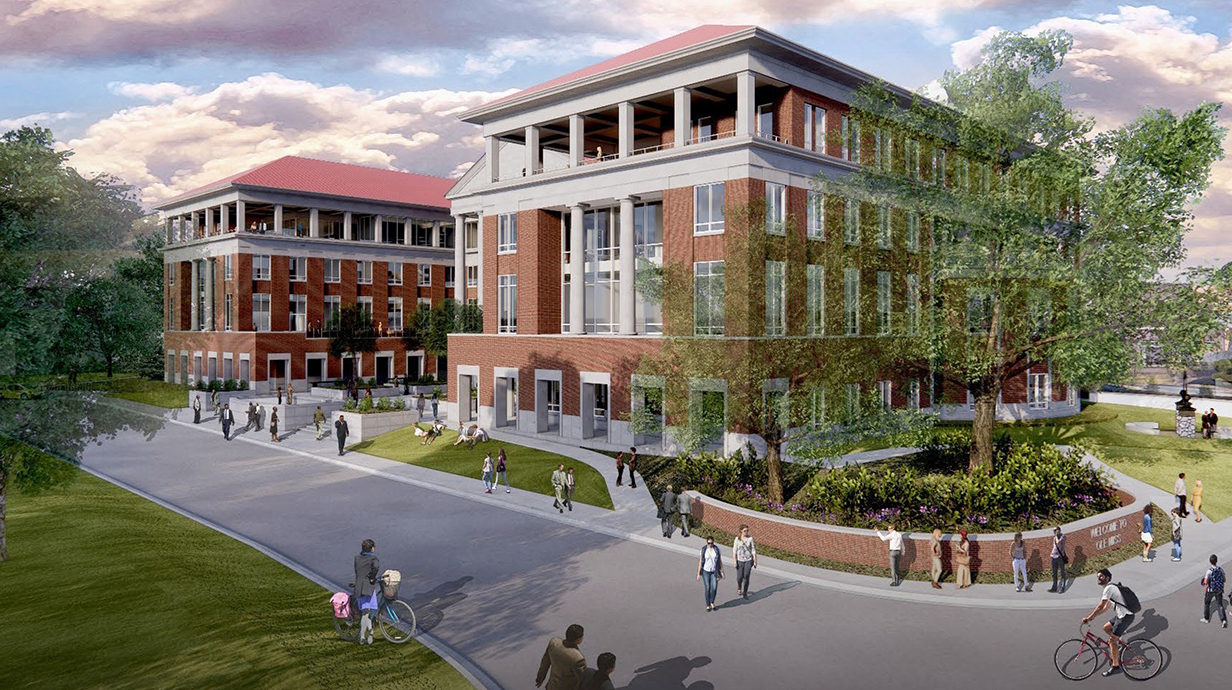 Architectural rendering of new Patterson School of Accountancy building