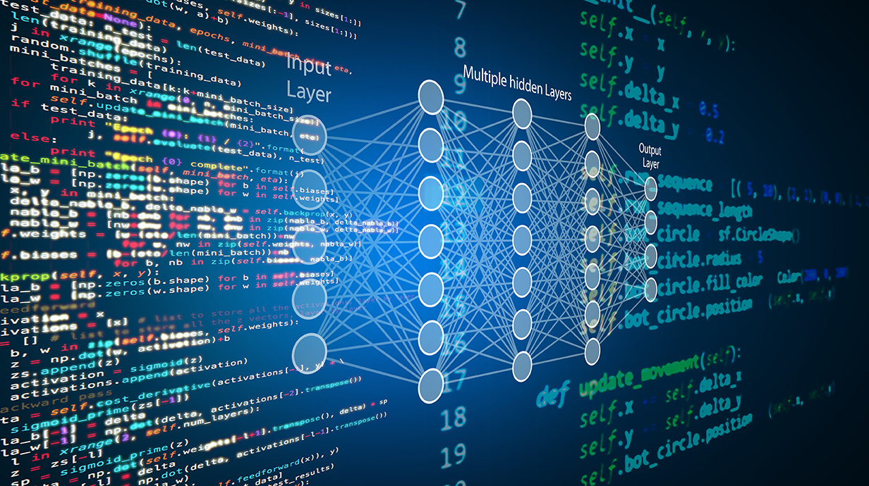 A computer display representing a complex array of data.