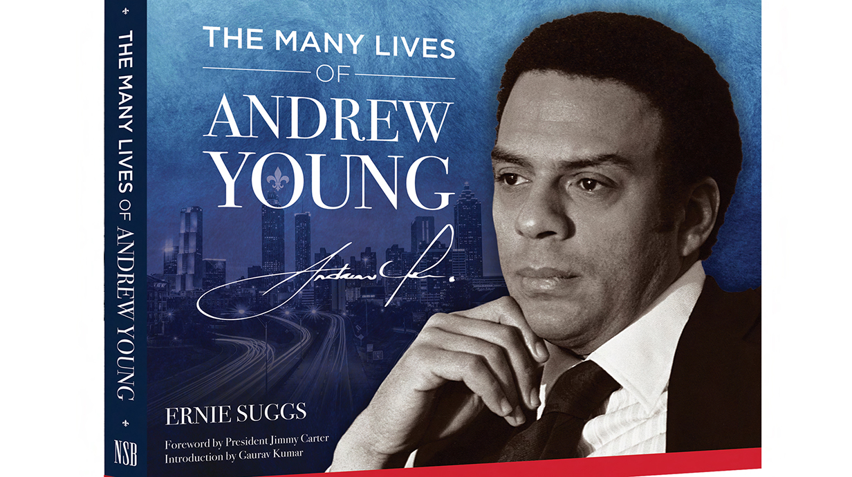 Cover artwork for book on Andrew Young