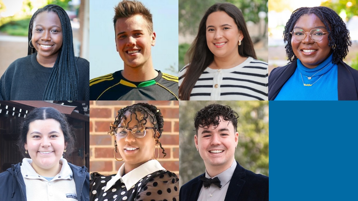 Grid of headshots of students and alumni who won Fulbrights