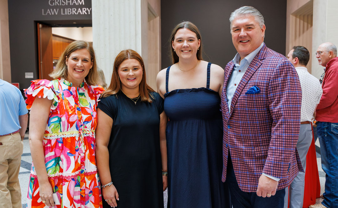 Family posing for a photograph