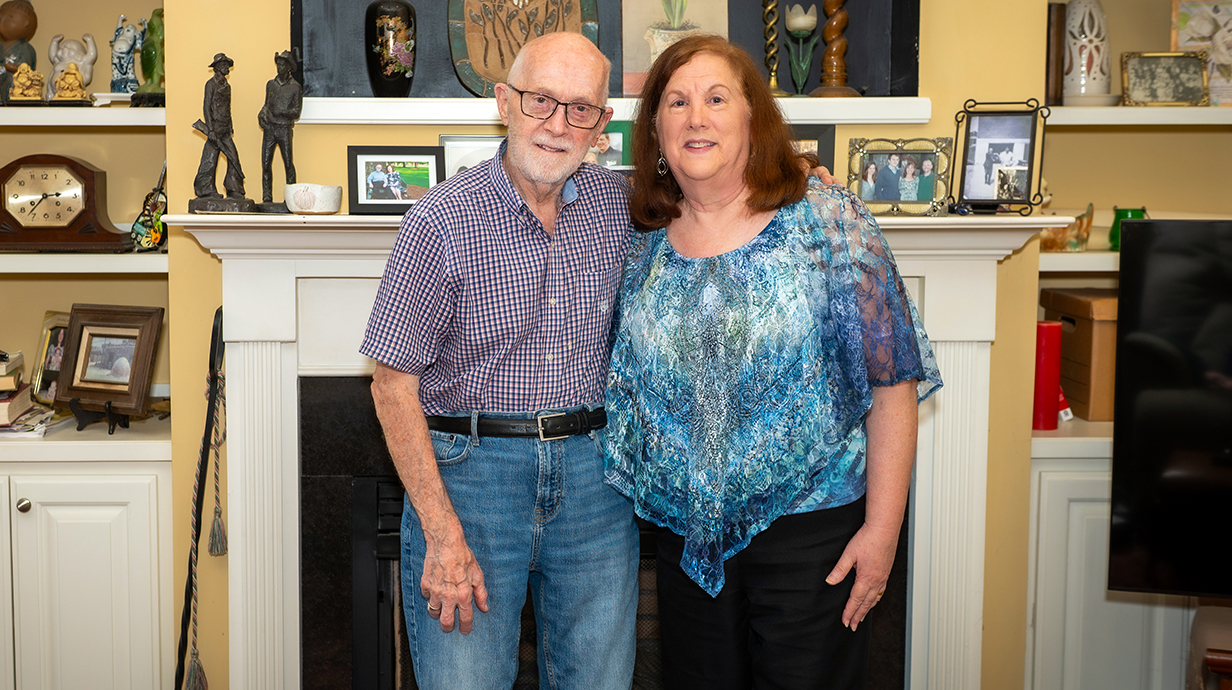 Serving as her mother's caregiver was an experience that led Nancy Brown (right) and her husband, Cecil, to make a major gift in support of the MIND Center. The new Fred R. Adams Jr. MIND Center and Geriatric Clinic will feature exam, consultation, therapy and counseling spaces, learning rooms for training of future doctors, and radiology and onsite lab services for patients and their families. Photo by Bill Dabney/UM Foundation