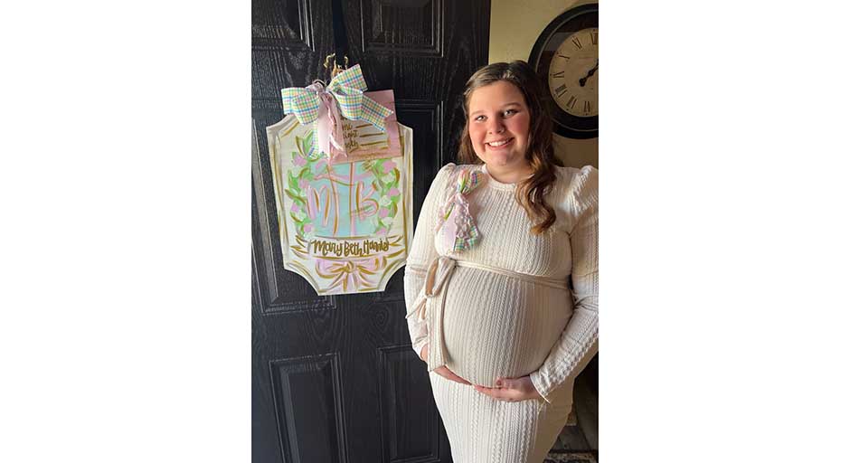 Bailee Harris awaits the arrival of her first child in May. Submitted photo