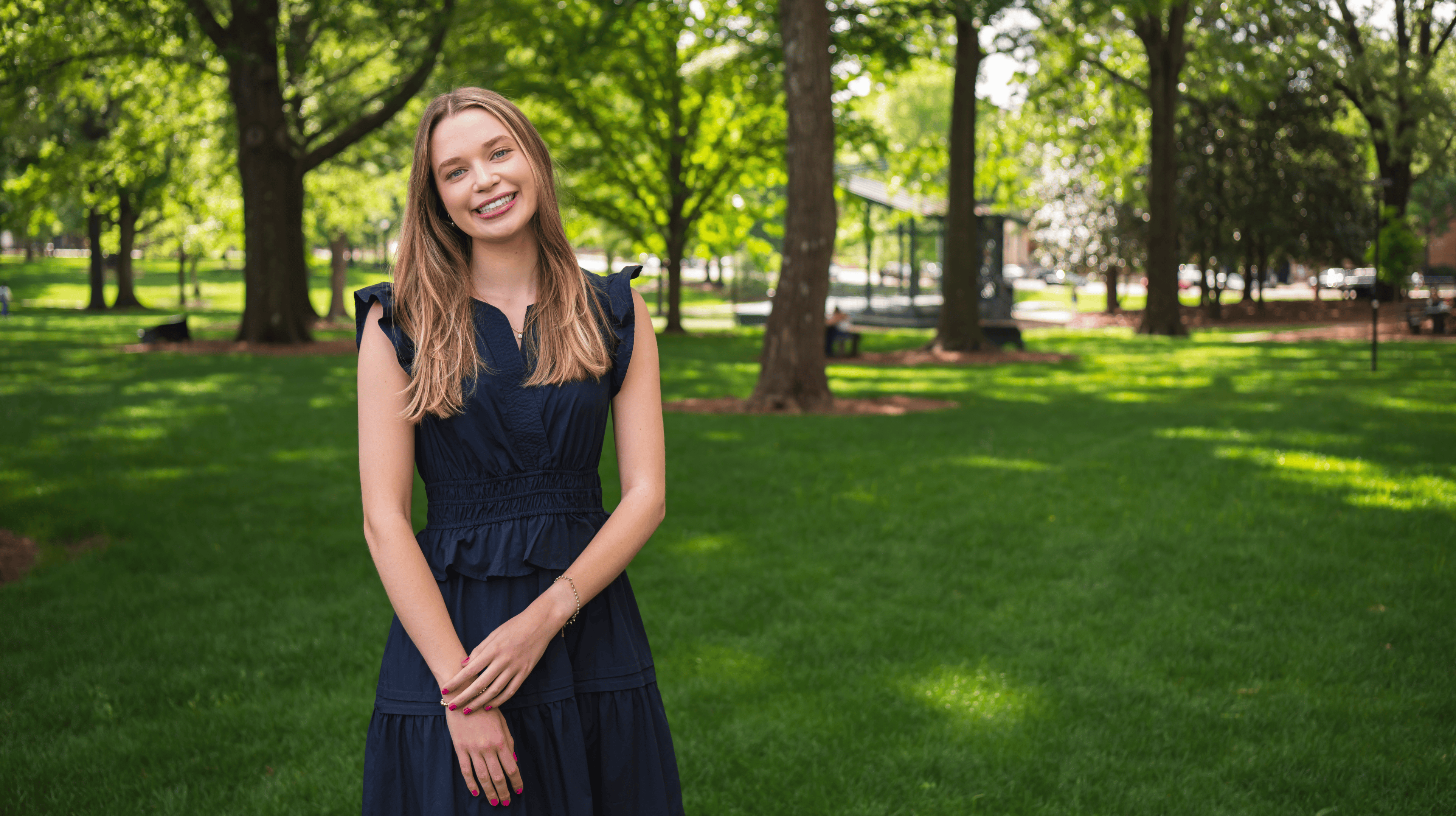 An image of Caroline McCutchen in the Grove.