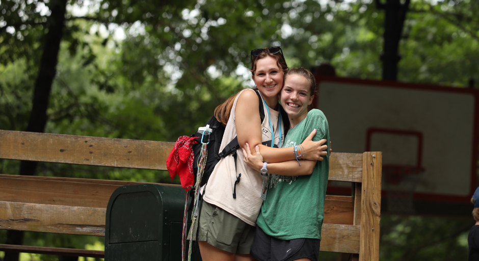Laura Grace Brothers (right) with Emma Wynne at Camp Widjiwagan in Antioch, Tennessee. 