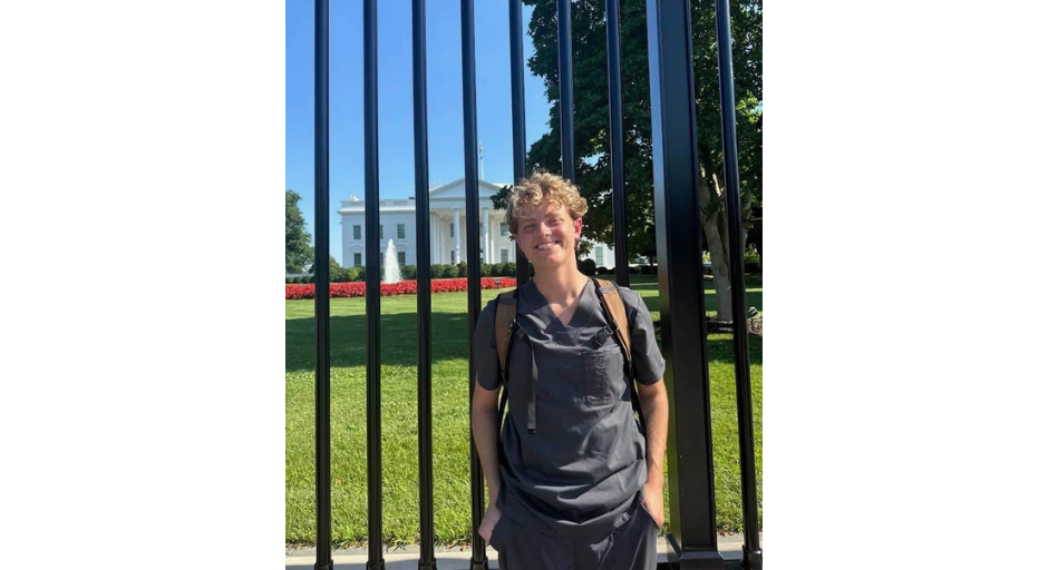 An image of Jesse Gordon outside of the White House.