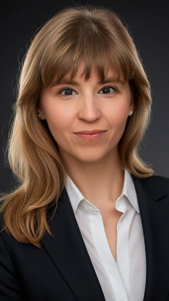 Headshot of a woman wearing a dark jacket over a white blouse.