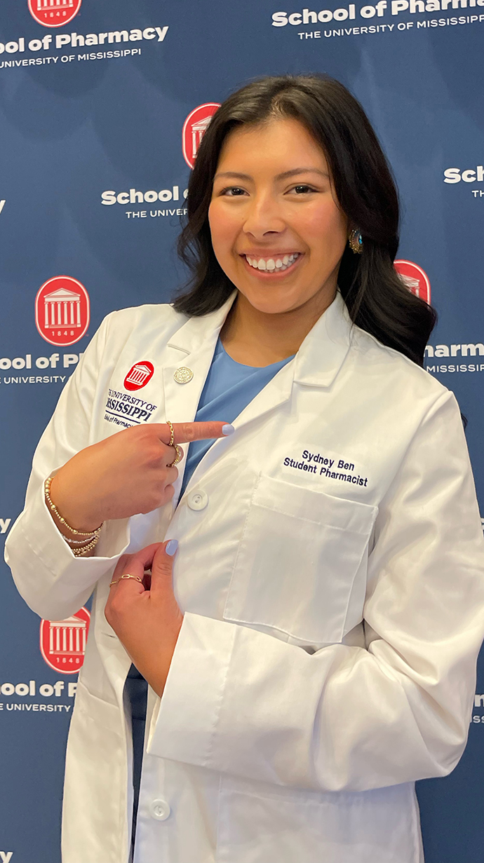 Ben in her white coat