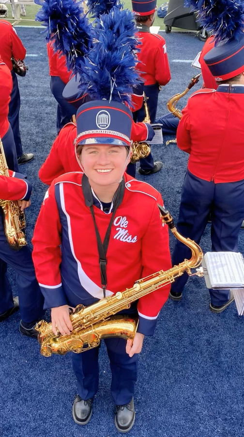 Guntharp in a band uniform.
