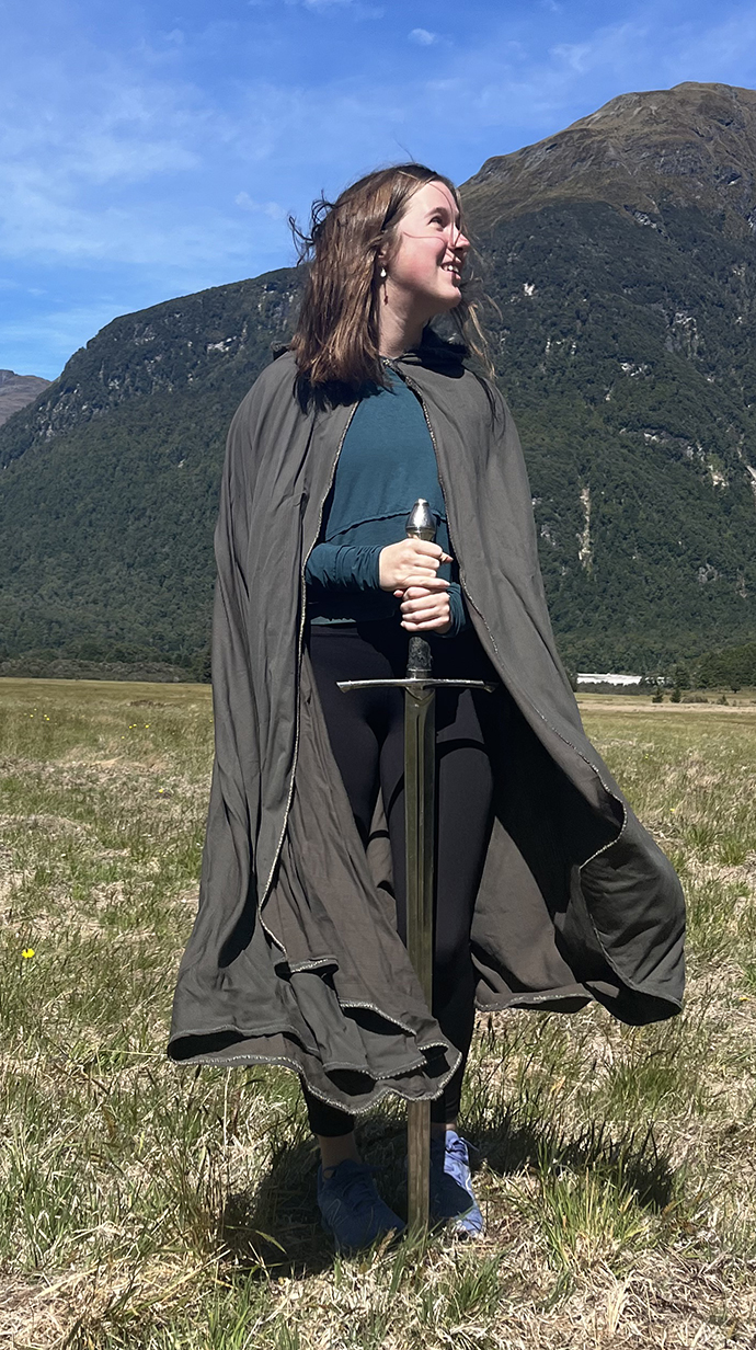 Olivia Bacon cosplays in New Zealand.