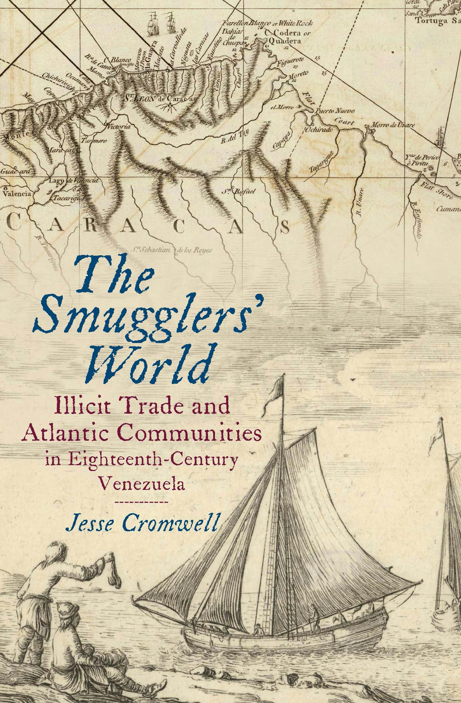 book cover of a drawn map and ship