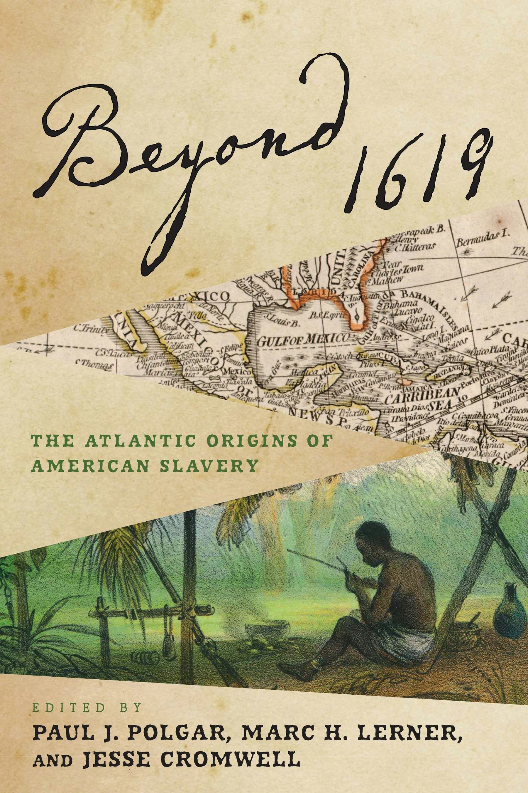 book cover of man sitting in grass collaged with map