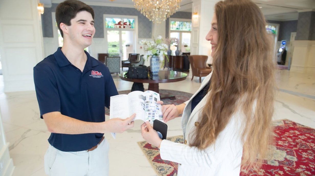 Bachelor of Science in Hospitality Management student working at Ole Miss Inn 
