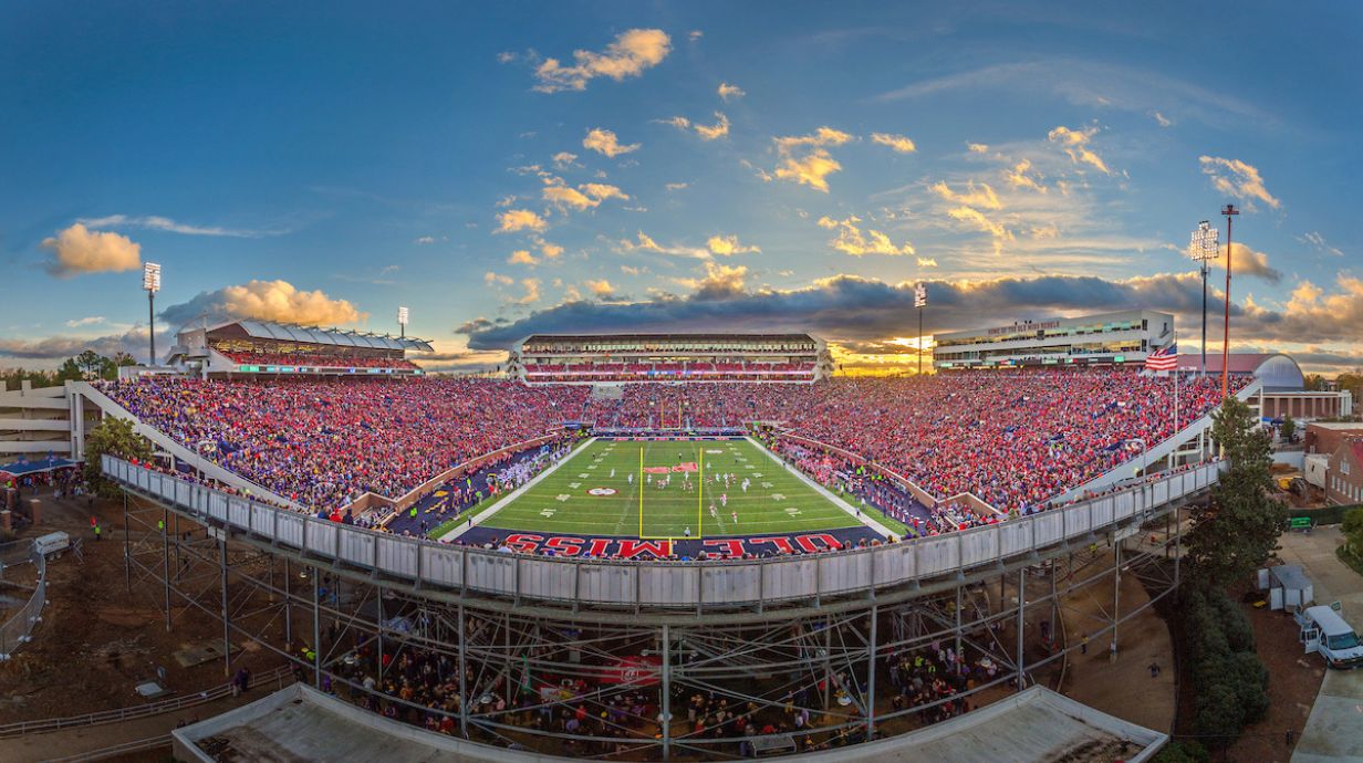 Intercollegiate Athletics Academic Success Graduate Certificate. UM stadium on a game day.