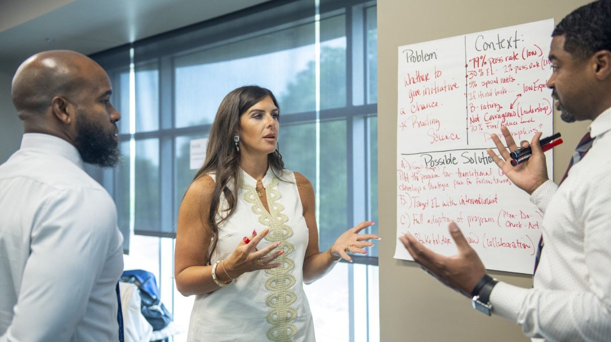 Principal Corps candidates study in class. 