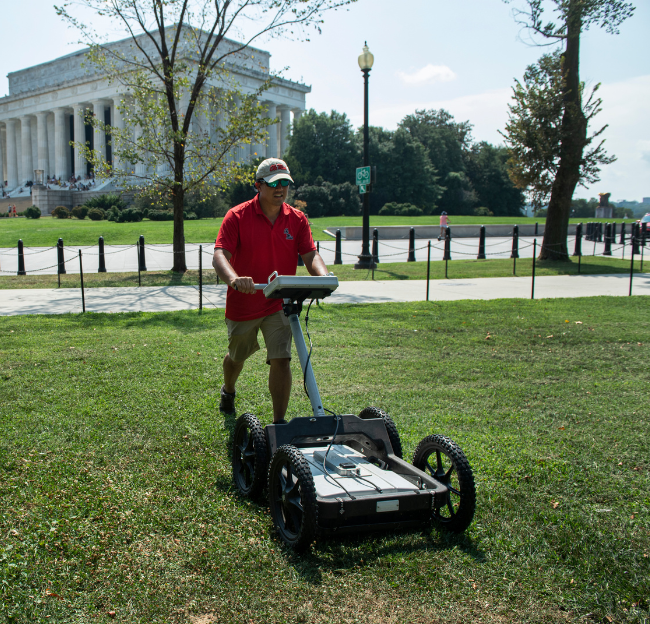 Graduate Student studying the Adams Mill Fault Line in Washington, D.C. 