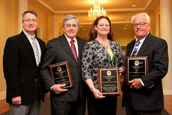 From left: Dean David D. Allen, Bill Harlan, Kristie Gholson and Richard Jackson