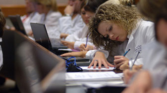 student in the classroom