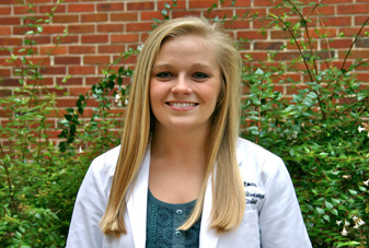 In addition to pharmacy and her fellow students, Lacey Gilmore loves to sing and play piano.