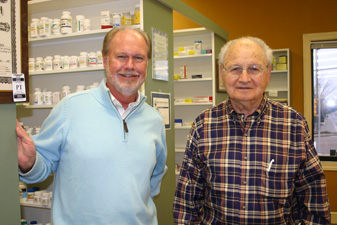 Steve and Joe Oliver have been working together at Oliver Drug Store for 35 years.