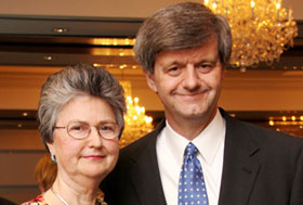 Dean Barbara Wells and Distinguished Alumnus Phil Ayers